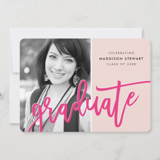 2022 AFSTUDEERDER PARTIJ modern bekleed met letter Bedankkaart (Voorkant)