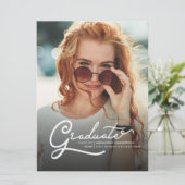 2022 Afstudeerfoto Senior Script Afstudeerfeest Kaart (Staand voorkant)