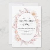 2022 Afstuderen Boho Chic Dusty Pink Desert Invita Kaart (Voorkant)