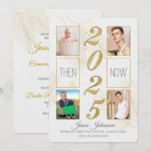 2022 Afstuderen Dan en nu 4-Foto Kaart (Voorkant / Achterkant)