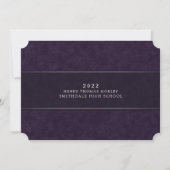 2022 Afstuderen Diploma Paars & White Invite Kaart (Achterkant)