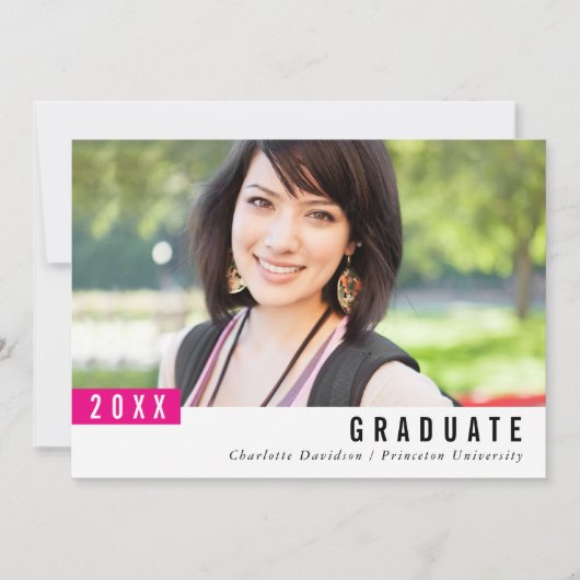 2022 AFSTUDEREN eenvoudige moderne minimalistische Bedankkaart (Voorkant)