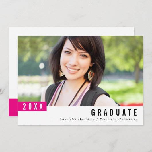 2022 AFSTUDEREN eenvoudige moderne minimalistische Bedankkaart (Voorkant / Achterkant)