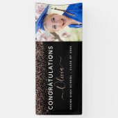 2022 Afstuderen Glitter Roos Gold Blush Pink Black Spandoek (Verticaal)