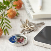 2022 Afstuderen Keepomwille Photo Blue en Silver Sleutelhanger (Zijkant)