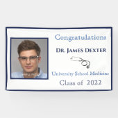 2022 Afstuderen Medisch School Stethoscoop Spandoek (Horizontaal)