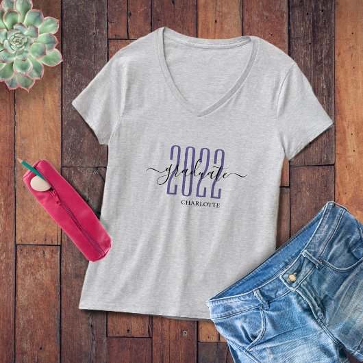 2022 Afstuderen Senior met naam T-shirt