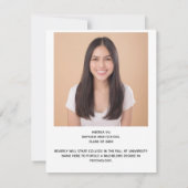 2022 Afstuderen Trendy Full Photo Modern Afstudere Aankondiging (Achterkant)