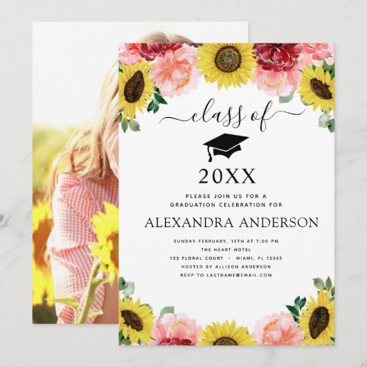 2022 Afstuderen Zonnebloem Eucalyptus Land Kaart (Voorkant / Achterkant)