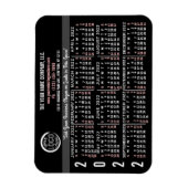 2022 Agenda - Aangepaste bedrijfsnaam - Zwarte Gem Magneet (Verticaal)