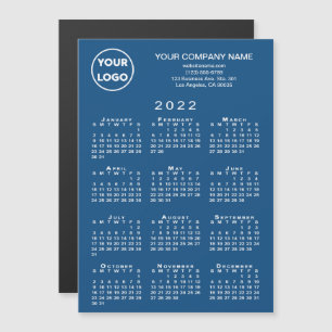 2022 Agenda Business Logo Blue Magnet Card
