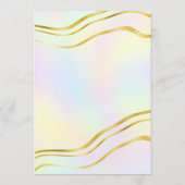 2022 Agenda Business Logo Pastel Holographic Programmakaart (Achterkant)