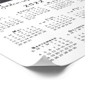 2022 Agenda met uw foto en naam op wit Poster (Hoek)