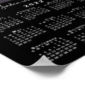 2022 Agenda met uw foto en naam op zwart Poster (Hoek)