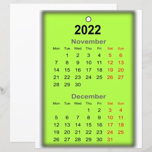 2022 Agenda November December Druk op.. (Voorkant / Achterkant)