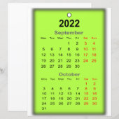 2022 Agenda September Oktober Druk op... (Voorkant / Achterkant)