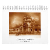 2022 Agenda van Angkor Wat Sepia Kalender (Hoes)