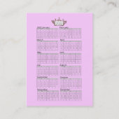 2022 Agenda/Visitekaartjes van Diva Visitekaartje (Achterkant)