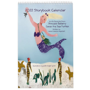 2022 Agenda voor Mermaid en Zee Turtles Storybook  Kalender