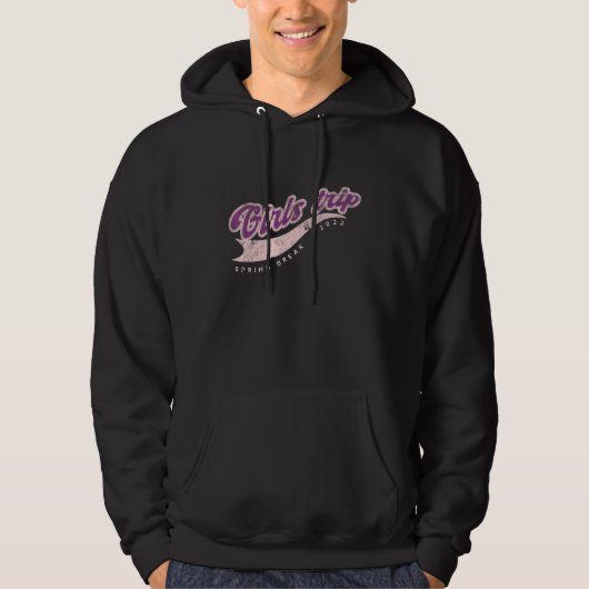 2022 Alle Meisjes Trip Spring Break Retro Vacay Pu Hoodie (Voorkant)
