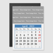 2022 April kalender Magnetische kaart (Voorkant / Achterkant)