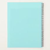 2022 Aqua Blauw Turquoise Meisjesachtig Script Mon Planner (Achterkant)