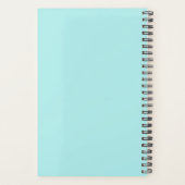 2022 Aqua Blauwe Teal Meisjesachtige Script Monogr Planner (Achterkant)