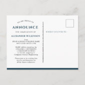 2022 Blue Modern Simple Typography Photo Afstudeer Aankondigingskaart (Achterkant)