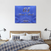 2022 Blue Sapphire Wedding 65th Jubileum Canvas Afdruk (Insitu (Slaapkamer))
