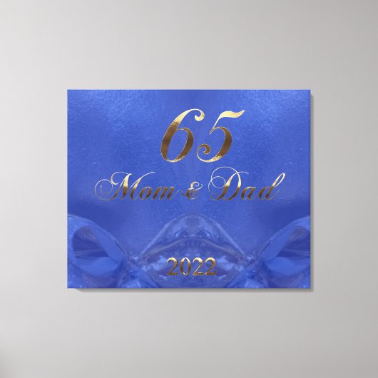 2022 Blue Sapphire Wedding 65th Jubileum Canvas Afdruk (Voorkant)
