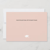 2022 Blush White Photo Graduation Party Kaart (Achterkant)