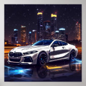 2022 BMW M850 Luxe Sports Car Art Poster (Voorkant)