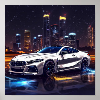 2022 BMW M850 Luxe Sports Car Art Poster
