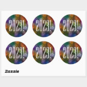 2022 bokeh klassieke ronde sticker (Vel)