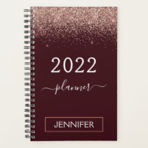 2022 Bourgondië Blush Roze Goud Glitter