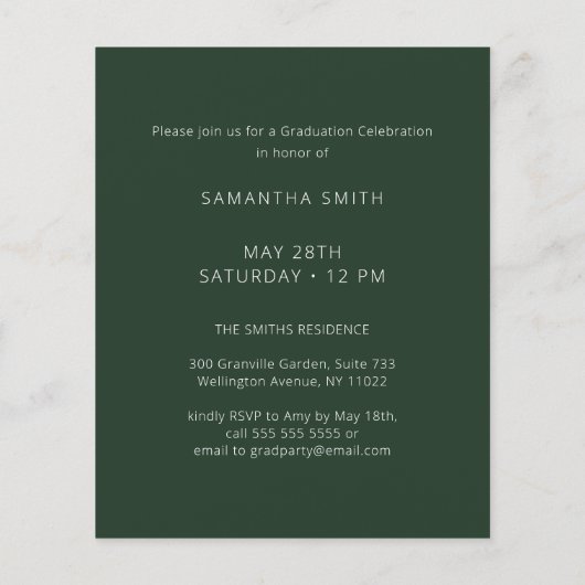 2022 BUDGET Green Modern Script 2 Fotouitnodiging (Achterkant)