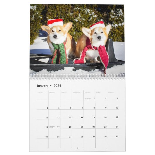 2022 Bumbles en Dawgins Corgi Calendar Kalender (Jan 2026)