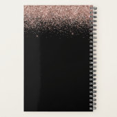 2022 Burgundy Blush Pink Rose Gold Glitter Planner (Achterkant)