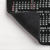 2022 Calendar Custom Business Logo Name Black Red Muismat (Hoek)