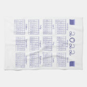 2022 Calendar Fabric Font Veri Peri Theedoek (Horizontaal)