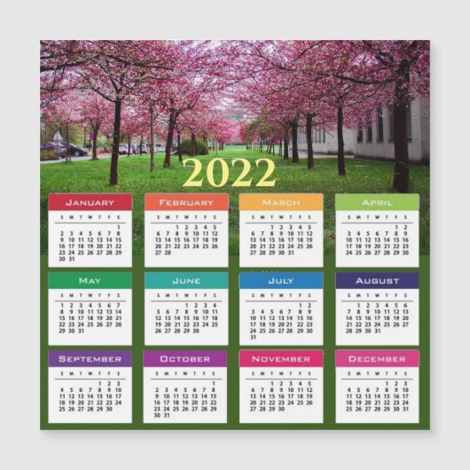 2022 Calendar Magnetic Card (Voorkant)