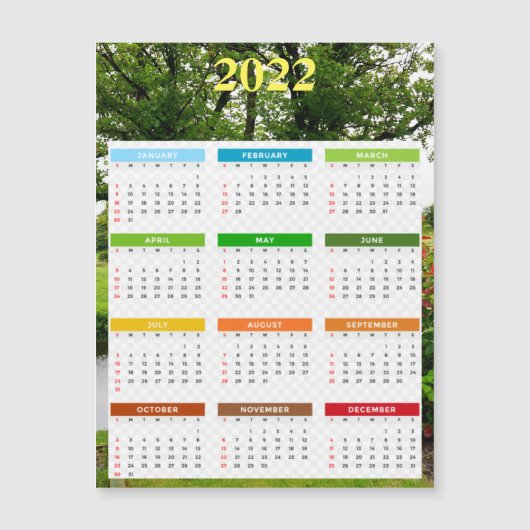 2022 Calendar Magnetic Card (Voorkant)