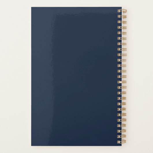 2022 Chinees Dark Navy Blue Weekly Maandelijks nie Planner (Achterkant)