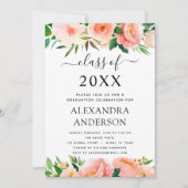 2022 Coral Peach Afstuderen Afstuderen Kaart (Voorkant)