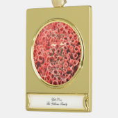 2022 Coral Wedding 35th Jubileum Verguld Banner Ornament (Links)