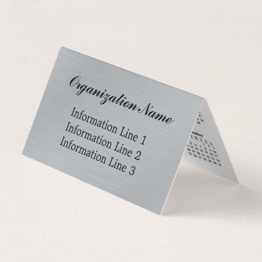 2022 Creëer Uw eigen aangepaste agenda Visitekaartje (Voorkant)