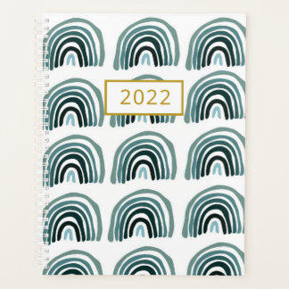 2022 Daily Planner Moderne Minimalistische Regenbo