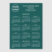 2022 de Bedrijfs van de Kalender Tekst Blauwgroen (Voorkant)