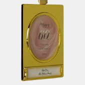 2022 Diamond Wedding 60th Jubileum Verguld Banner Ornament (Rechts)