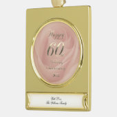 2022 Diamond Wedding 60th Jubileum Verguld Banner Ornament (Links)